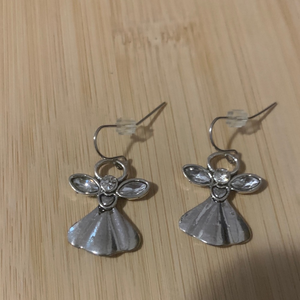 Silver Angel Earrings